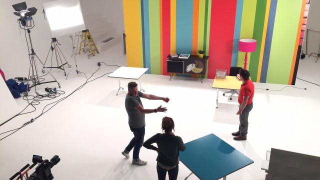 Wayland and Ben set up the first scene.