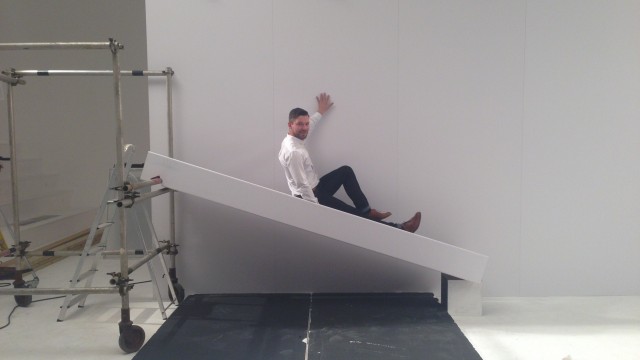 John having the slide of his life