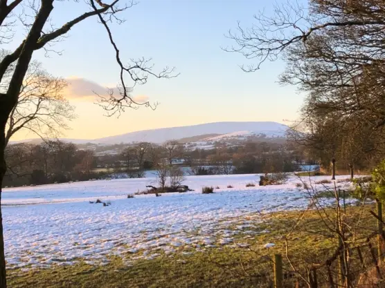 Pendle Hill during winter